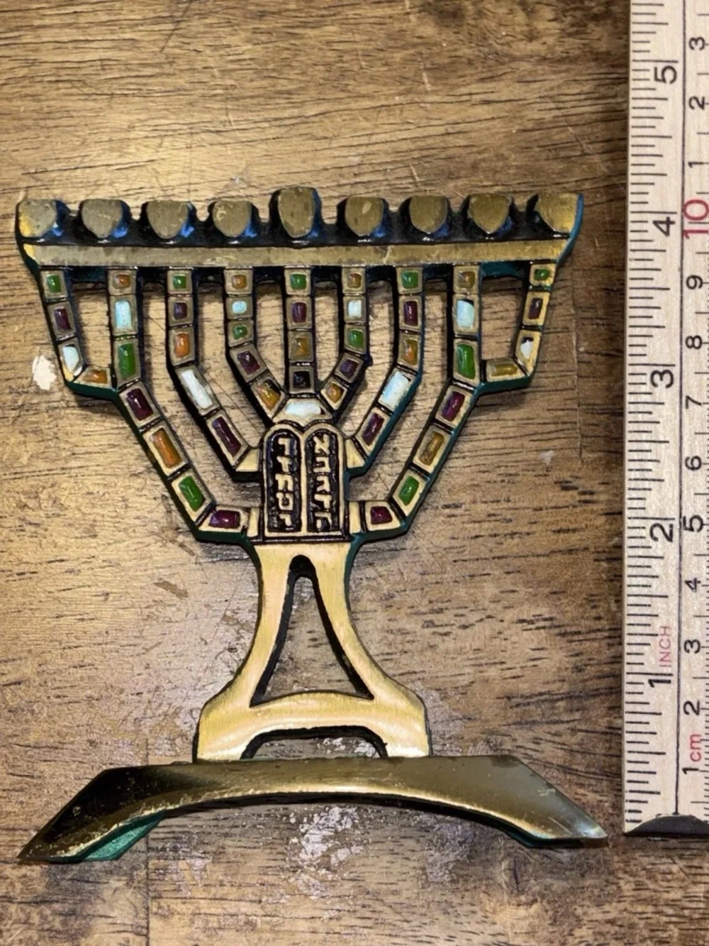 (2) Vintage Mini Brass Metal Menorahs